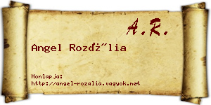 Angel Rozália névjegykártya
